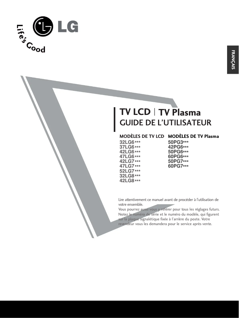 Image de la première page du manuel de l'appareil 32LG60UR