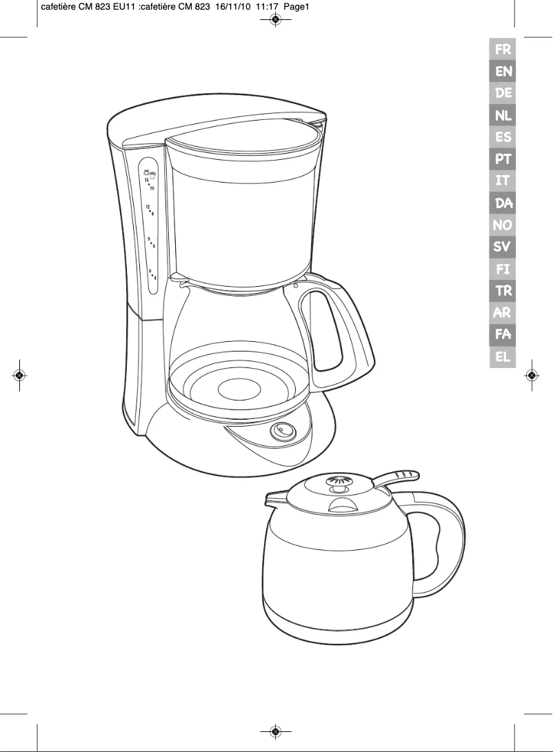 Page n°1 - Manuel utilisateur Moulinex FG110800