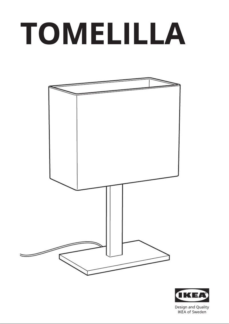 Page 1 de la notice Manuel utilisateur Ikea TOMELILLA 605.437.54