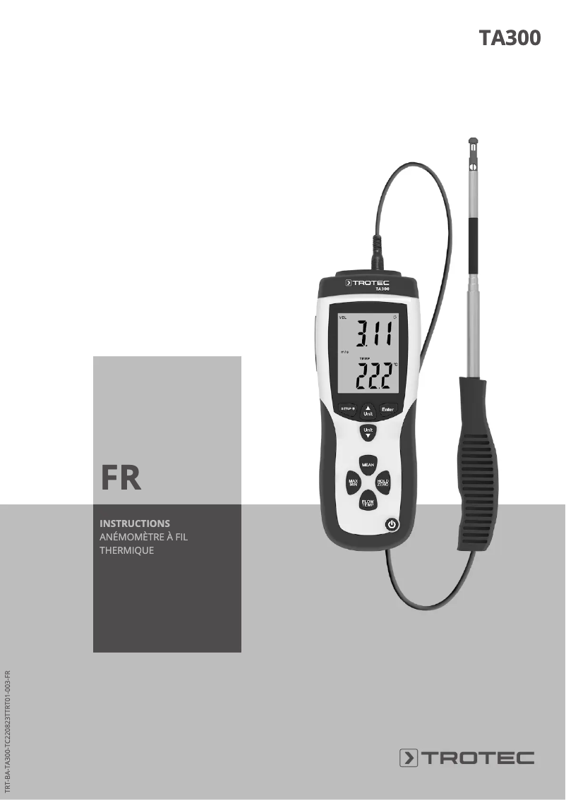 Image de la première page du manuel de l'appareil TA300