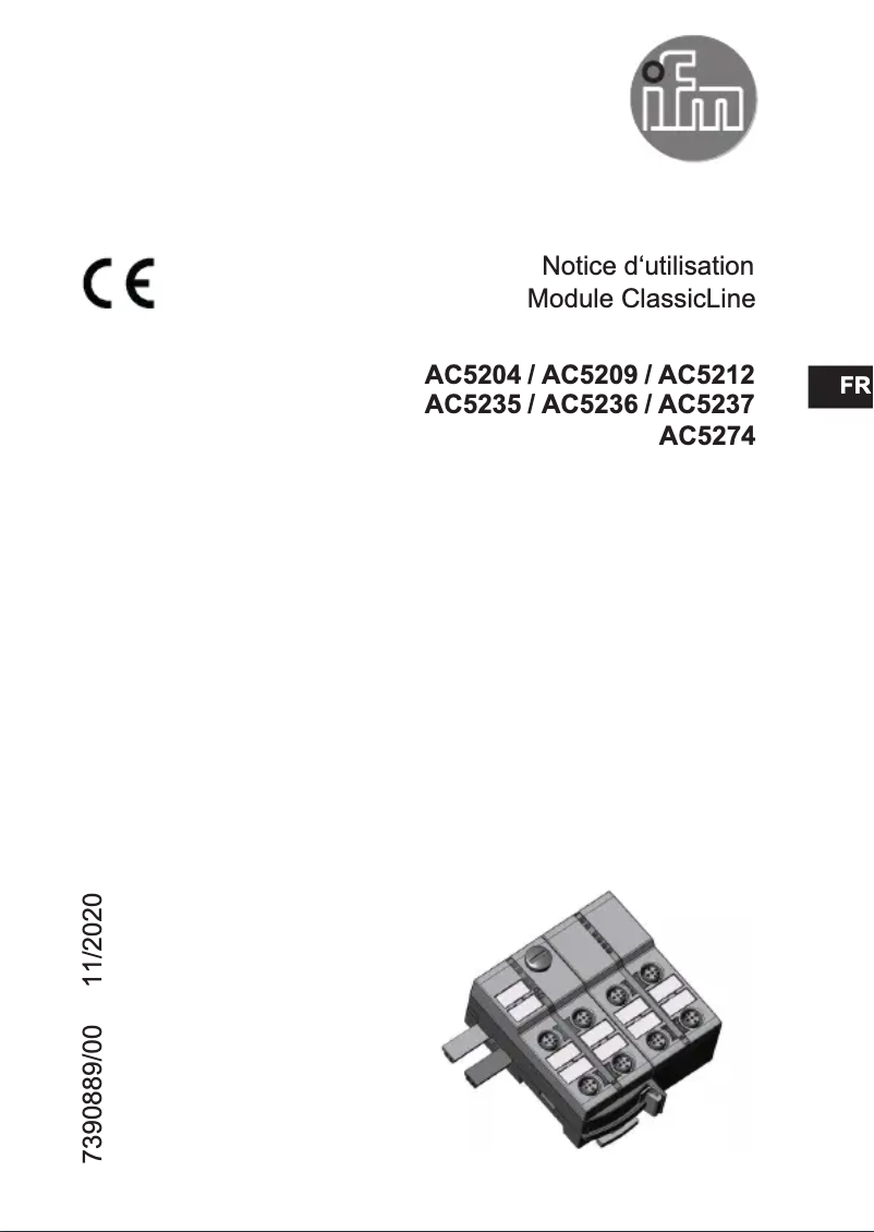 Page n°1 - Manuel utilisateur IFM AC5204