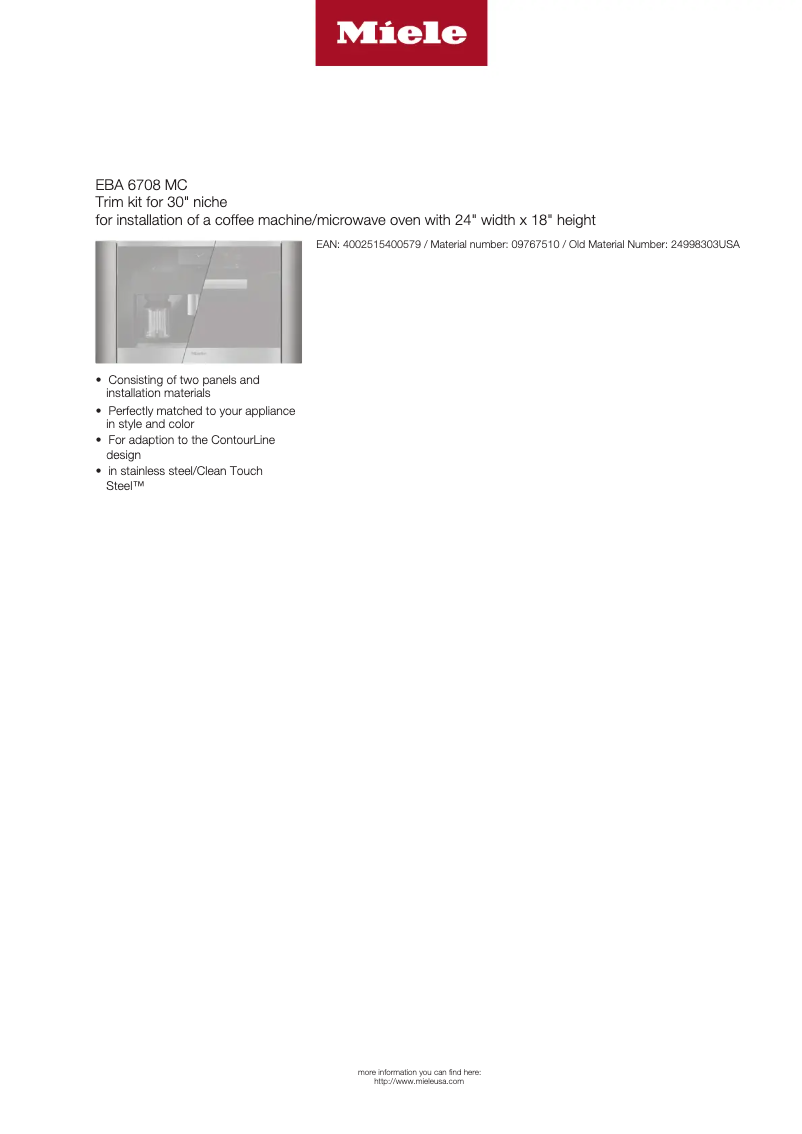 Image de la première page du manuel de l'appareil EBA 6708 MC