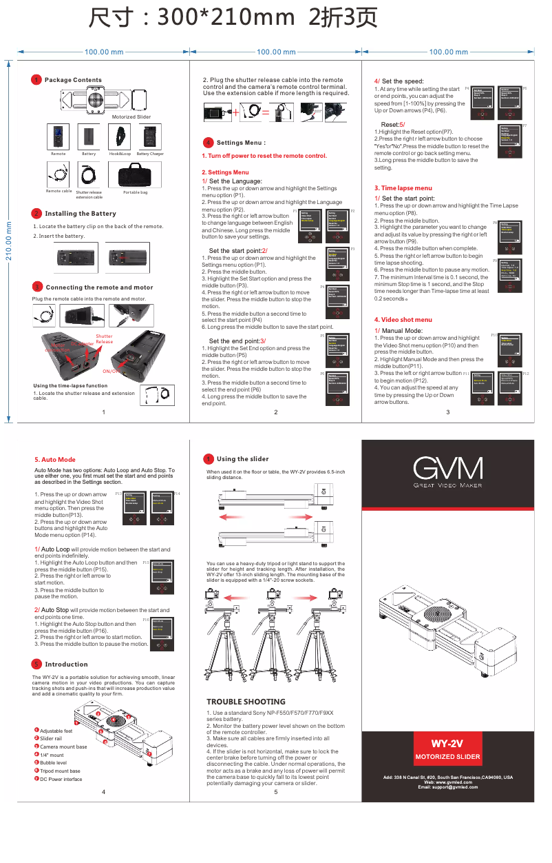 Page 1 de la notice Manuel utilisateur GVM WY-2V