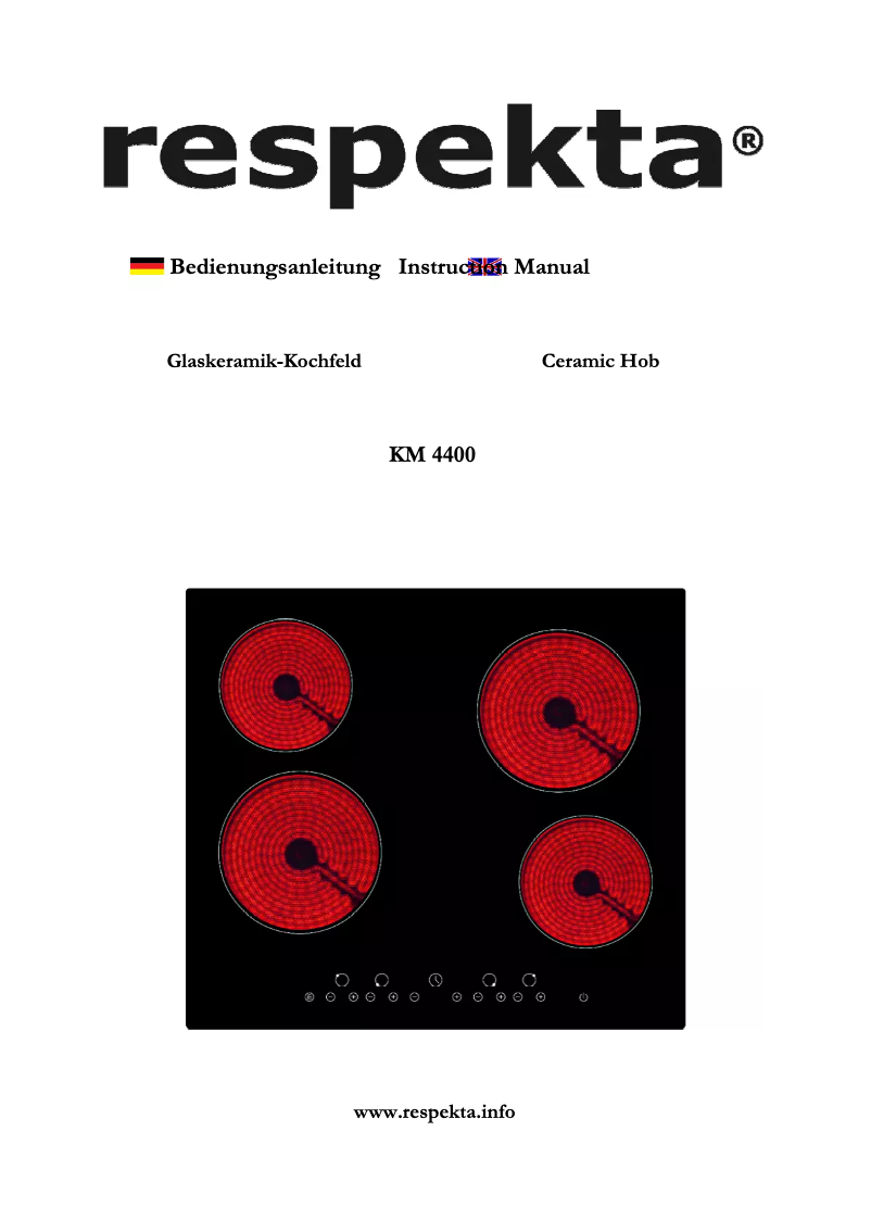 Page 1 de la notice Manuel utilisateur Respekta KM 4400