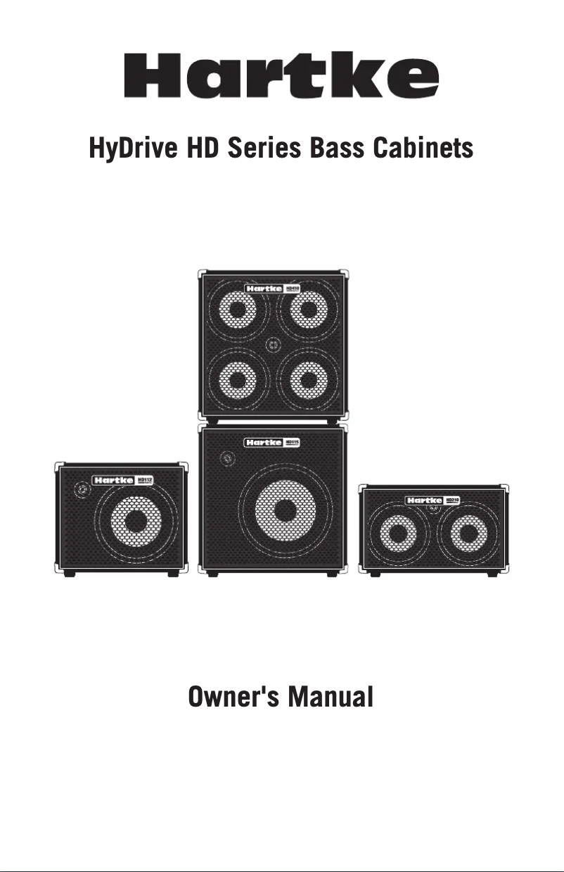 Page 1 de la notice Manuel utilisateur Hartke HyDrive HD112