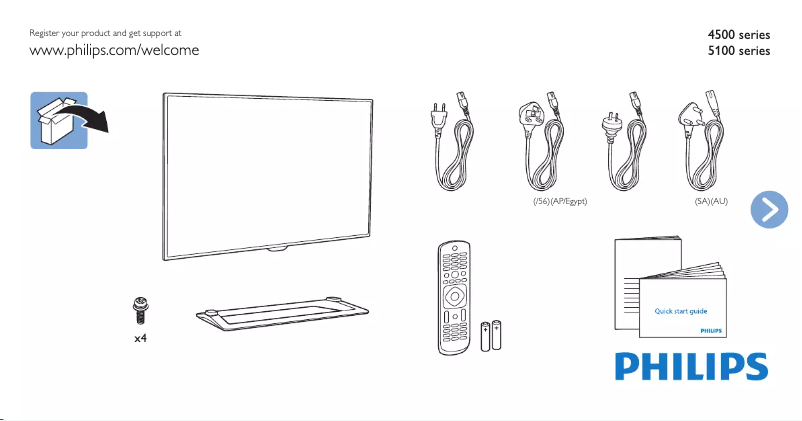 Image de la première page du manuel de l'appareil 5100 series 55PFT5100S