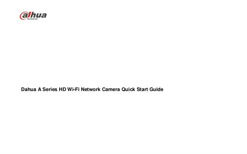 Page 1 de la notice Manuel utilisateur Dahua Technology DH-IPC-A15