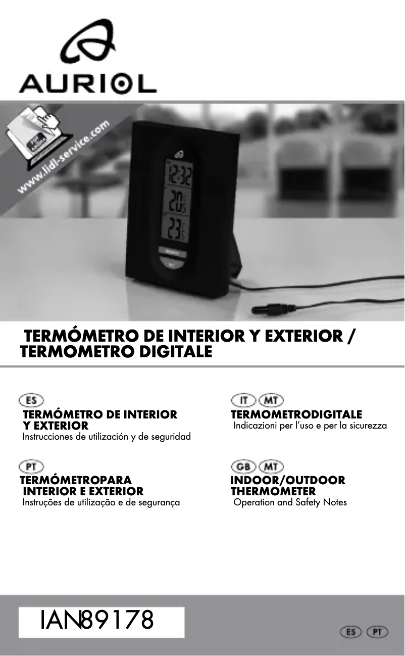 Image de la première page du manuel de l'appareil IAN 89178