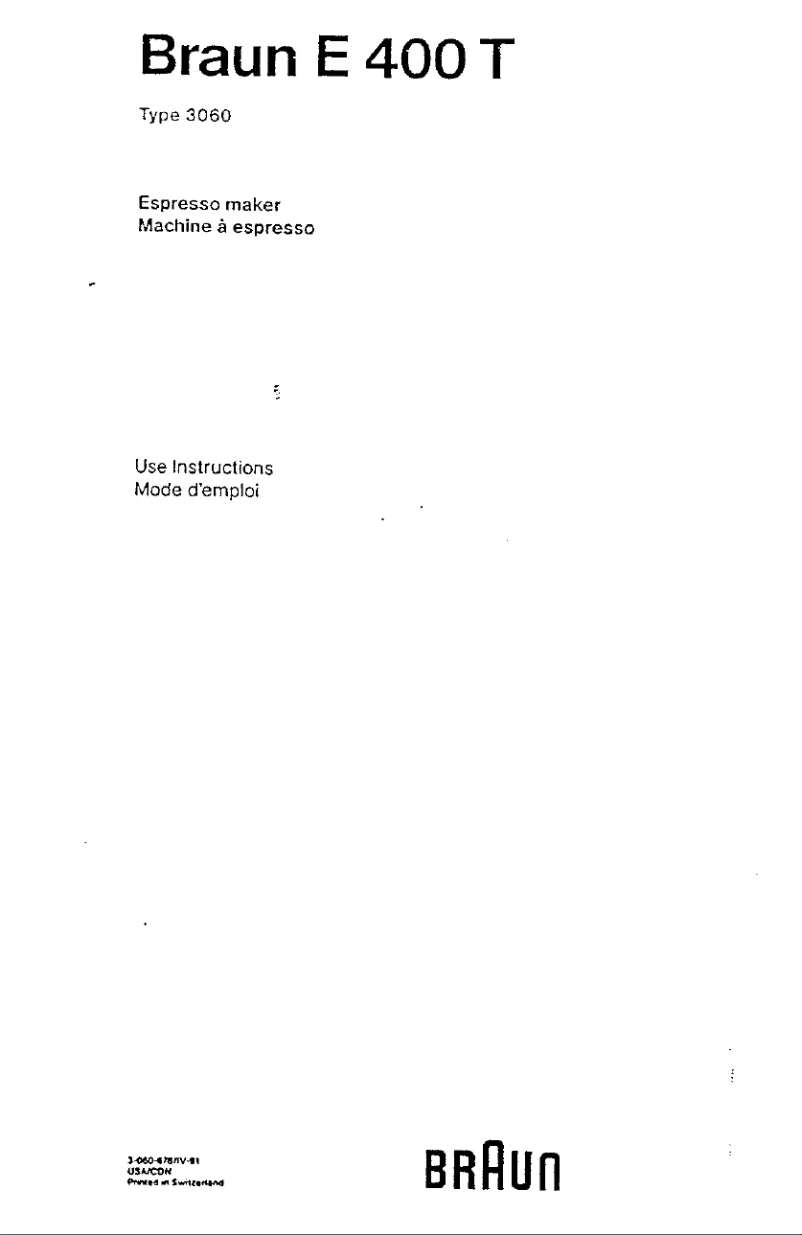 Imagen de la primera página del manual del dispositivo E 400T