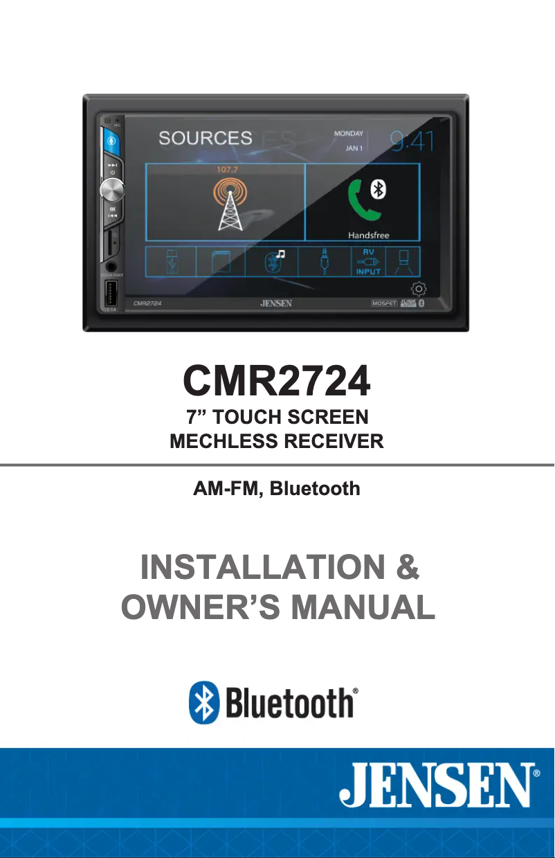 Page 1 de la notice Manuel utilisateur Jensen CMR2724