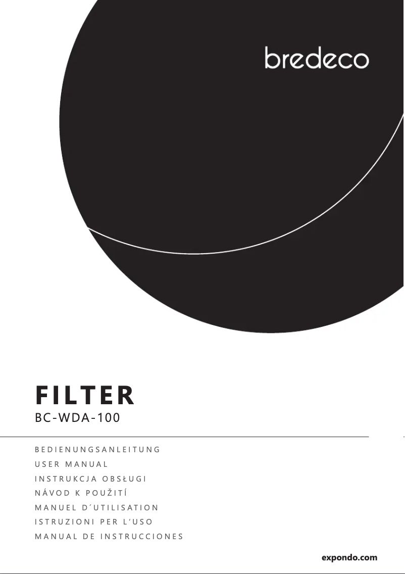 Image de la première page du manuel de l'appareil BC-WDA-100