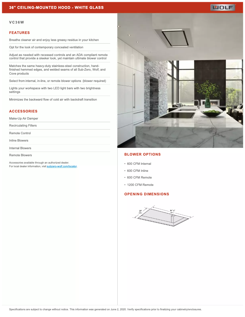 Page n°1 - Manuel utilisateur Wolf VC36W