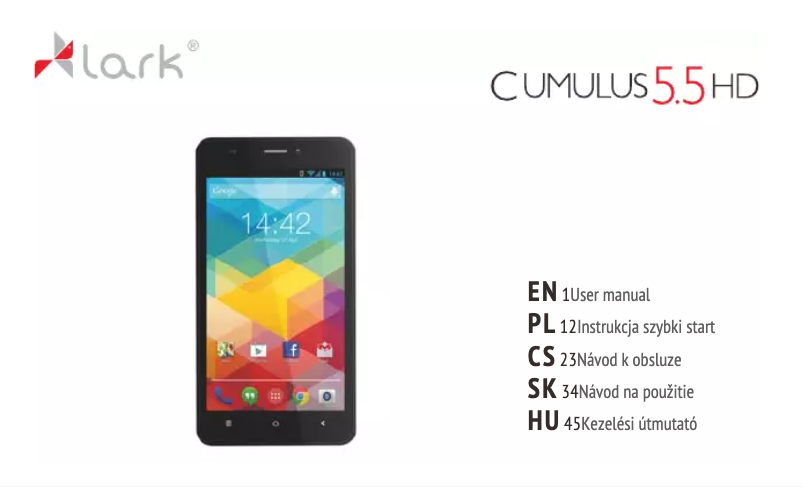 Page n°1 - Manuel utilisateur Lark Cumulus 5.5 HD