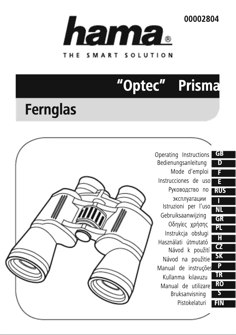Page 1 de la notice Manuel utilisateur Hama Optec