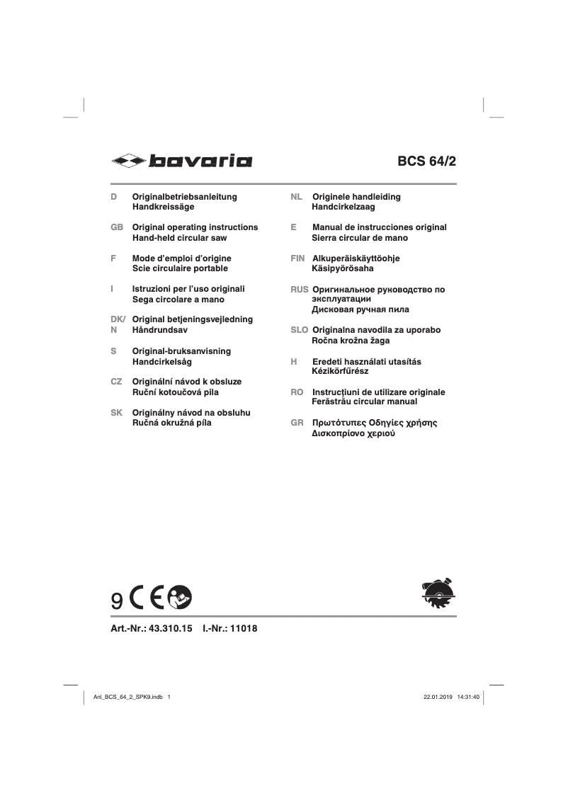 Página 1 del manual Manual de usuario Bavaria BCS 64/2