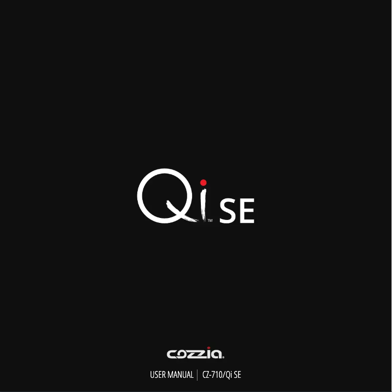 Page n°1 - Manuel utilisateur Cozzia Qi SE