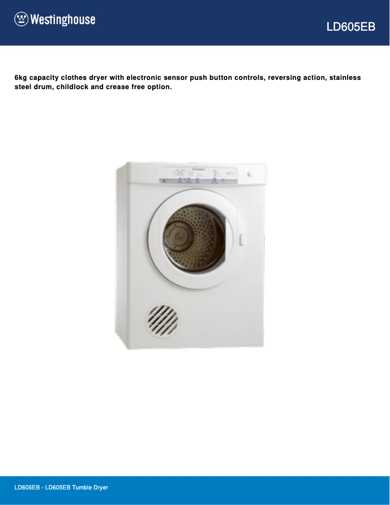 Página 1 del manual Manual de usuario Westinghouse LD605EB