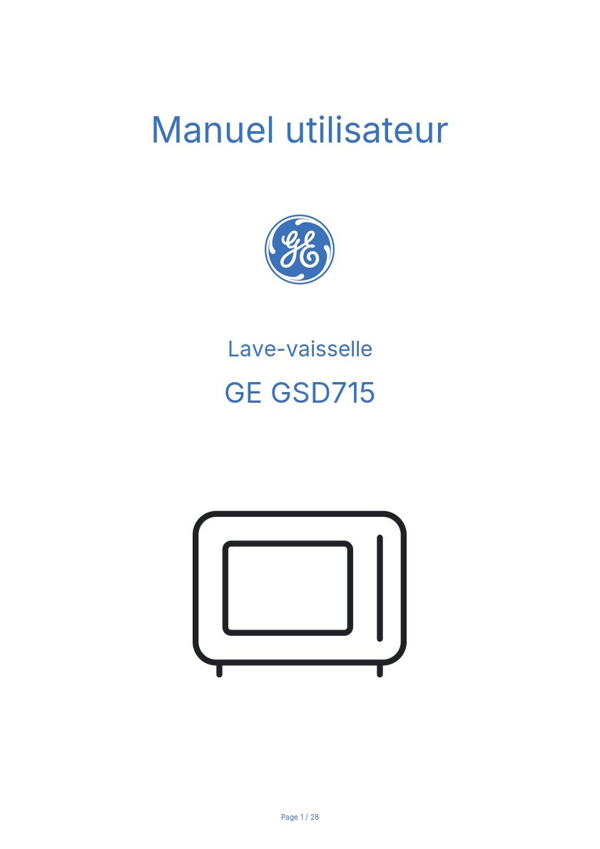 Image de la première page du manuel de l'appareil GSD715