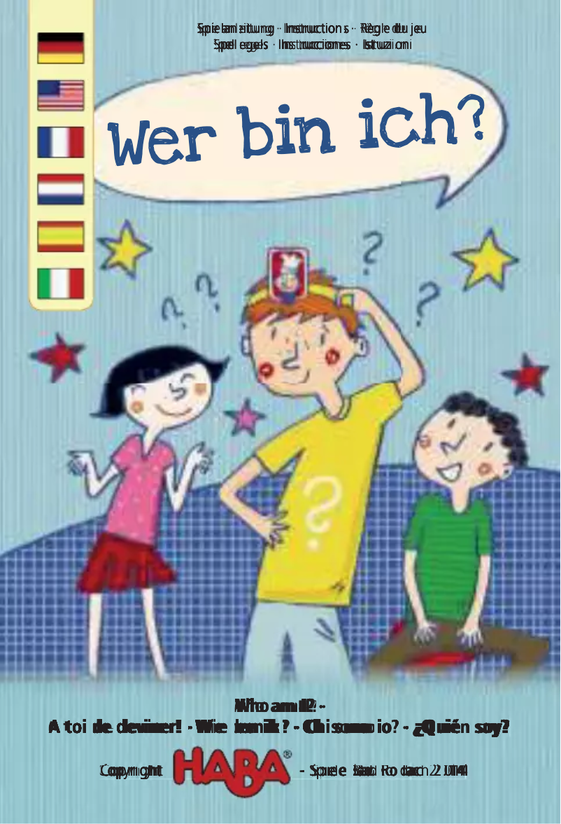 First page image of the manual for Wer bin ich?