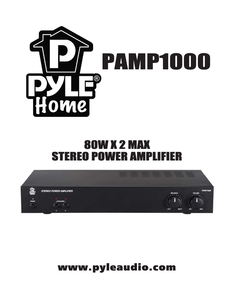 Image de la première page du manuel de l'appareil PAMP1000