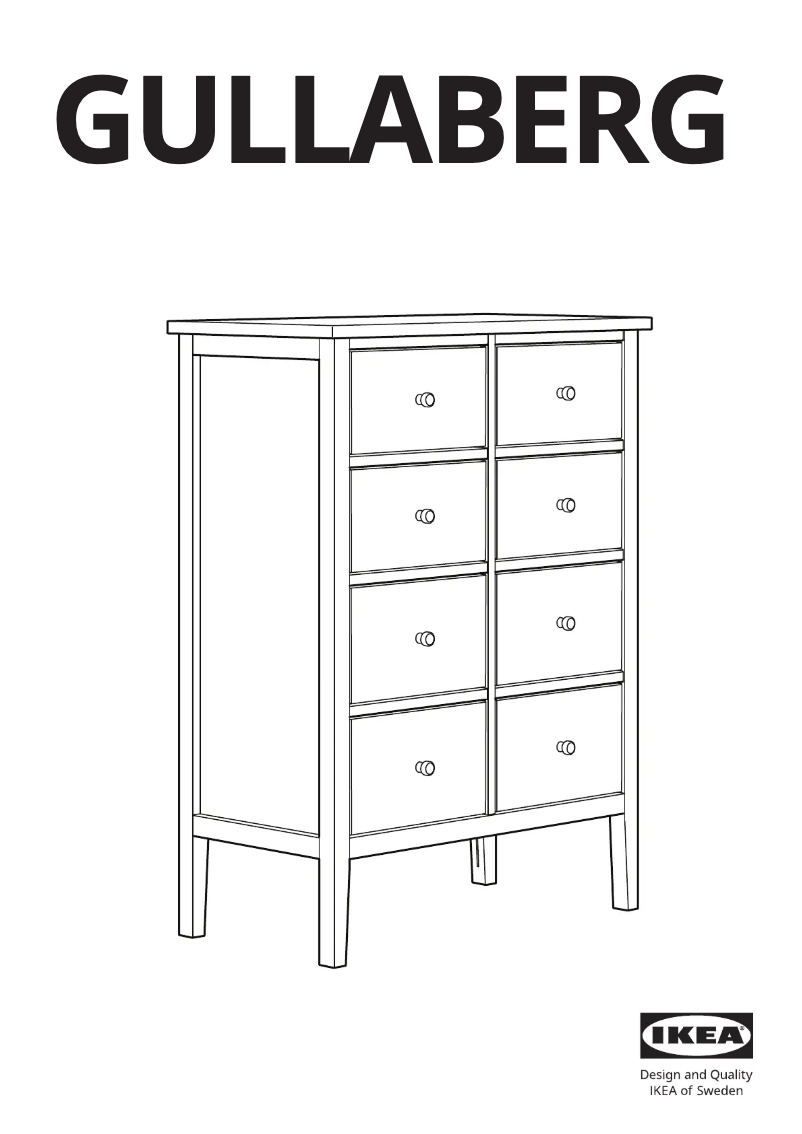 Page 1 de la notice Manuel utilisateur Ikea GULLABERG 205.617.83