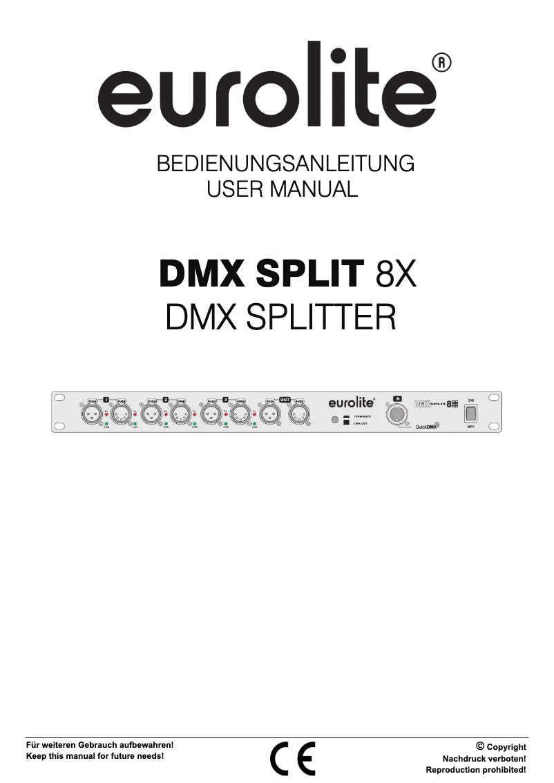 Página 1 del manual Manual de usuario Eurolite DMX Split 8X