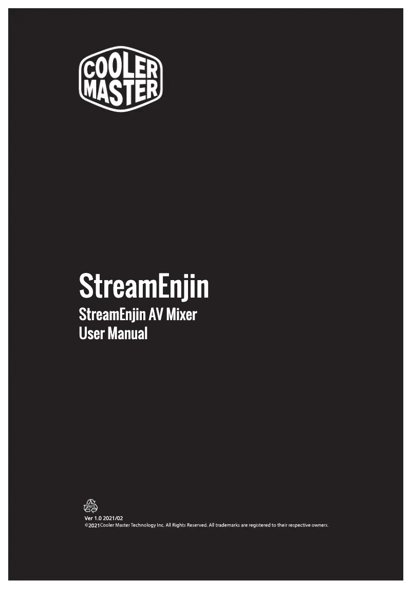 Página 1 del manual Manual de usuario Cooler Master StreamEnjin