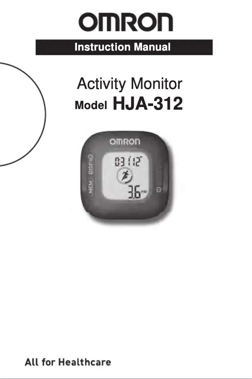 Página 1 del manual Manual de usuario Omron HJA-312
