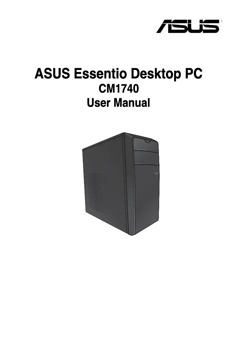 Page n°1 - Manuel utilisateur Asus Essentio CM1740