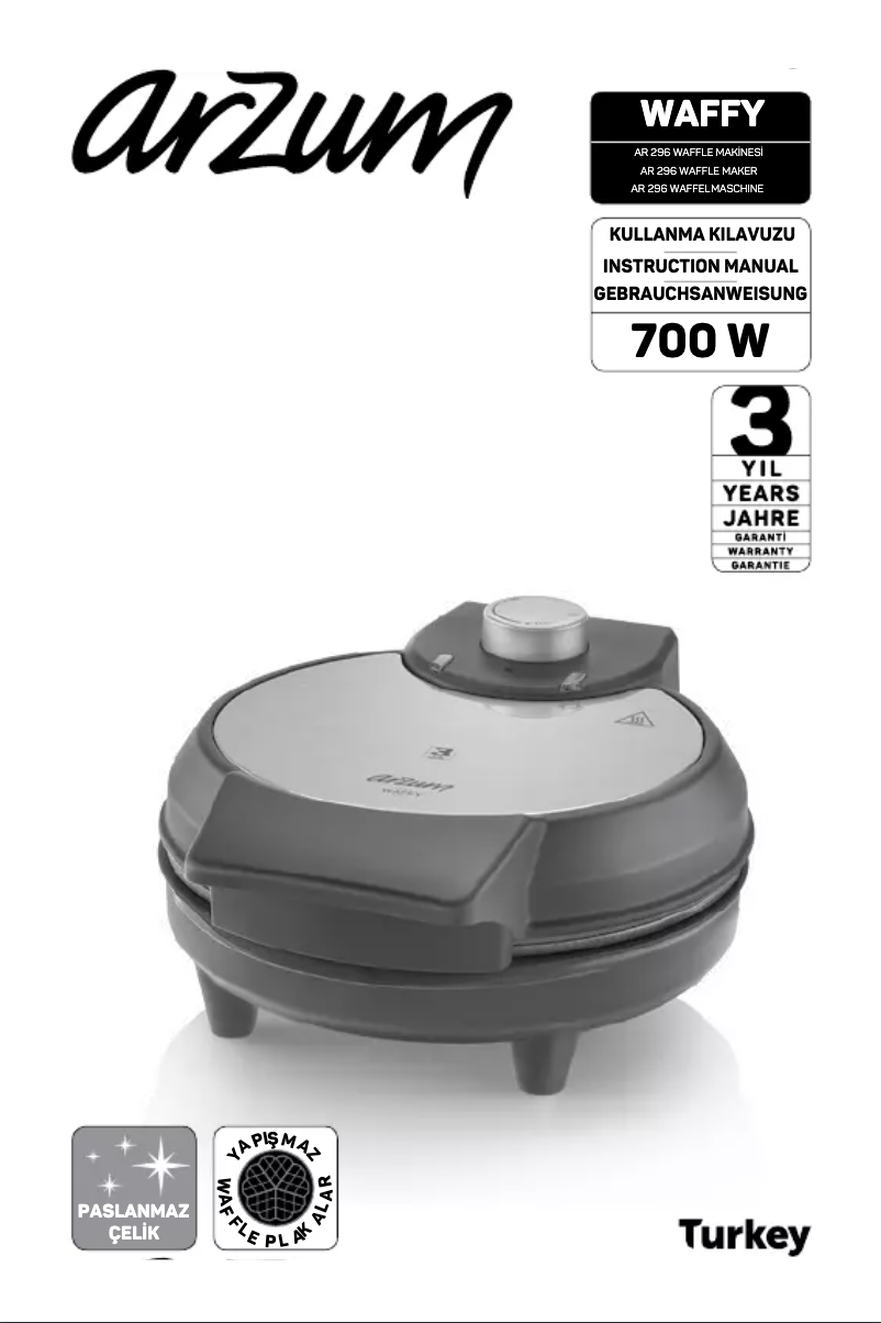 Image de la première page du manuel de l'appareil AR 296 Waffy