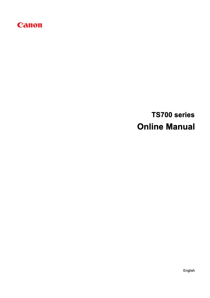Page n°1 - Manuel utilisateur Canon Pixma TS702a