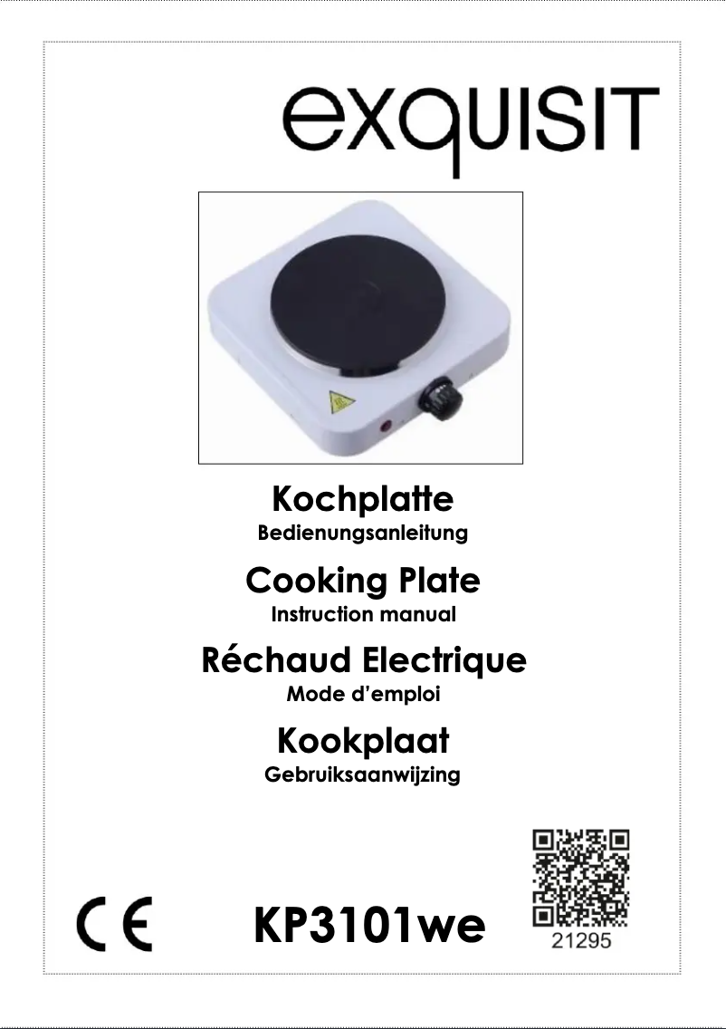 Image de la première page du manuel de l'appareil KP 3101 we