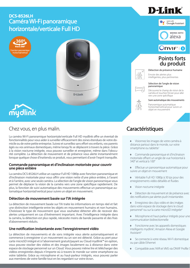 Image de la première page du manuel de l'appareil DCS-8526LH