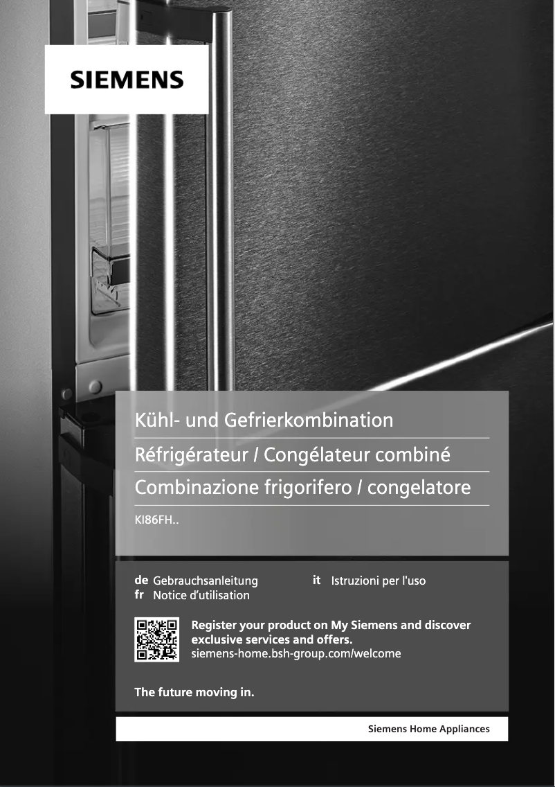 Page n°1 - Manuel utilisateur Siemens KI86FHDD0