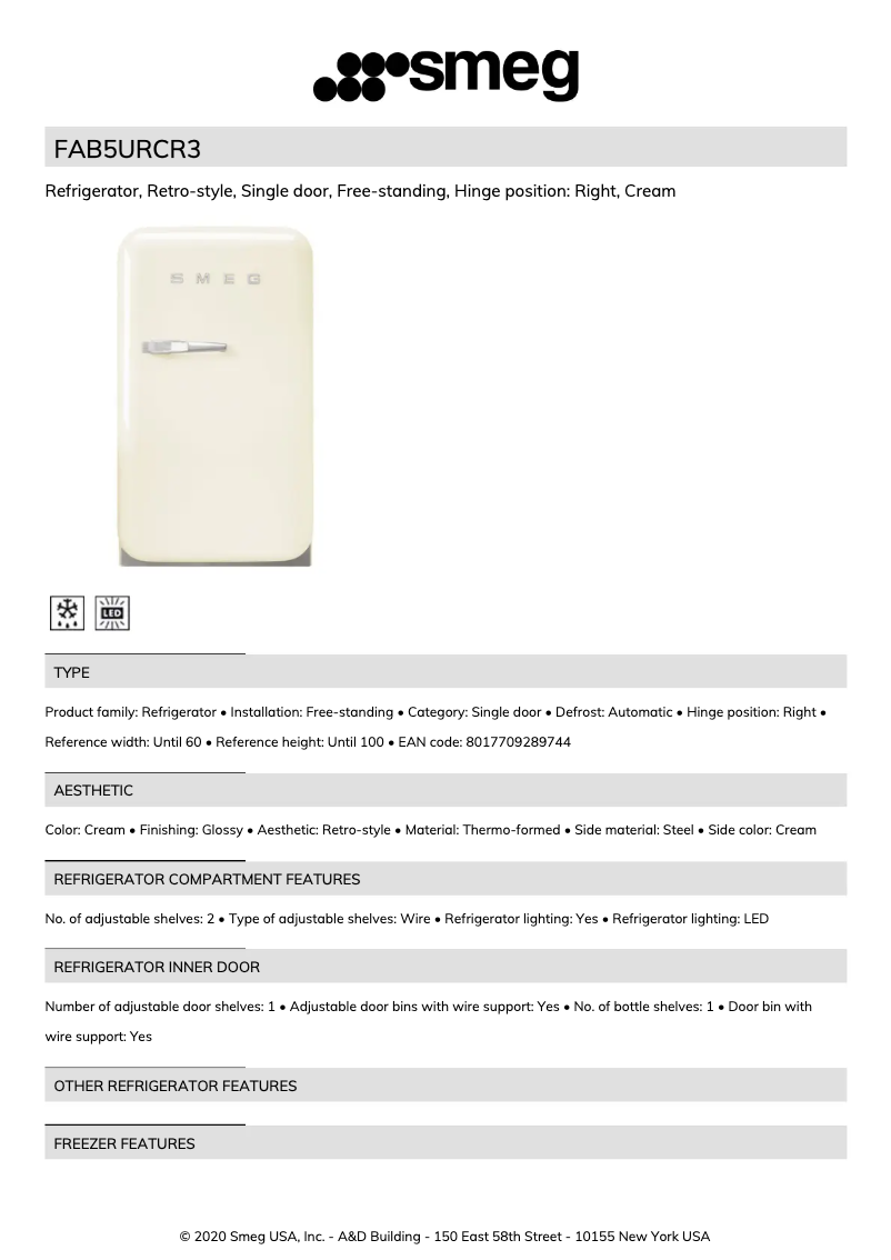 Imagen de la primera página del manual del dispositivo FAB5URCR3