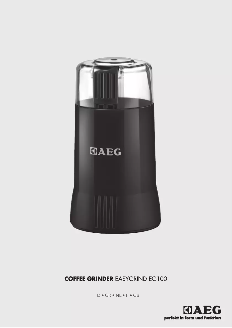 Image de la première page du manuel de l'appareil EG100