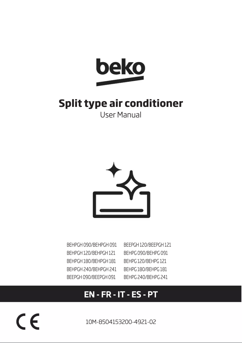 Page 1 de la notice Manuel utilisateur Beko BEEPGH 090/BEEPGH 091