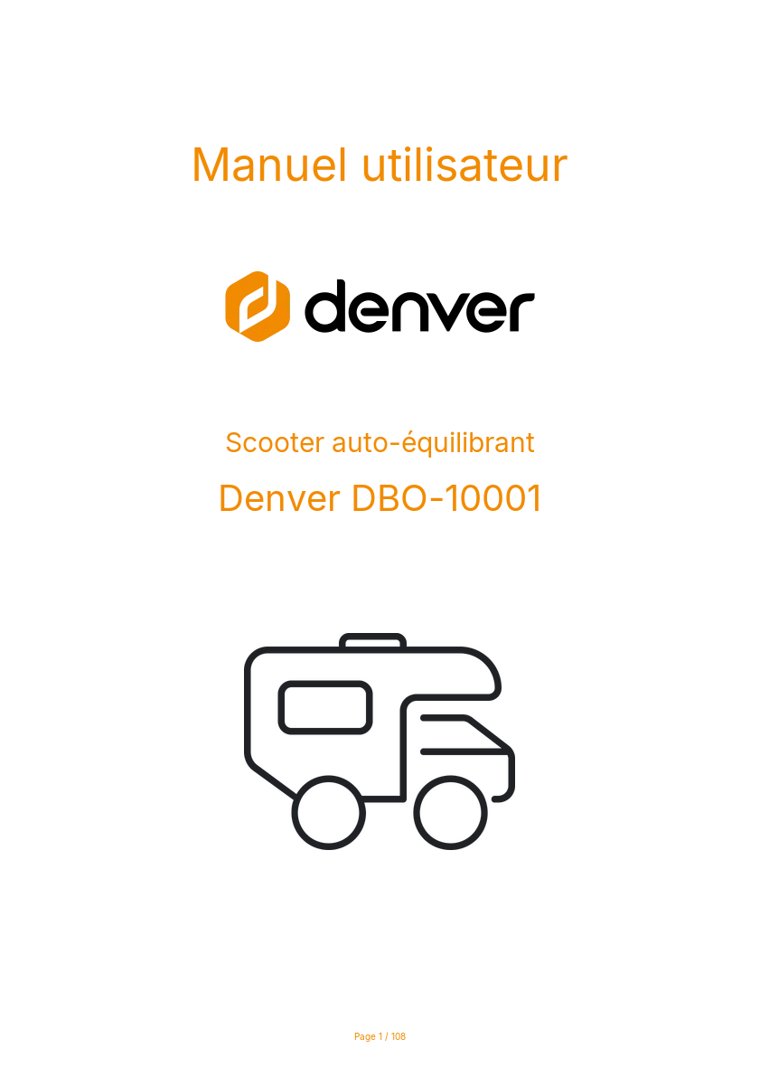 Image de la première page du manuel de l'appareil DBO-10001