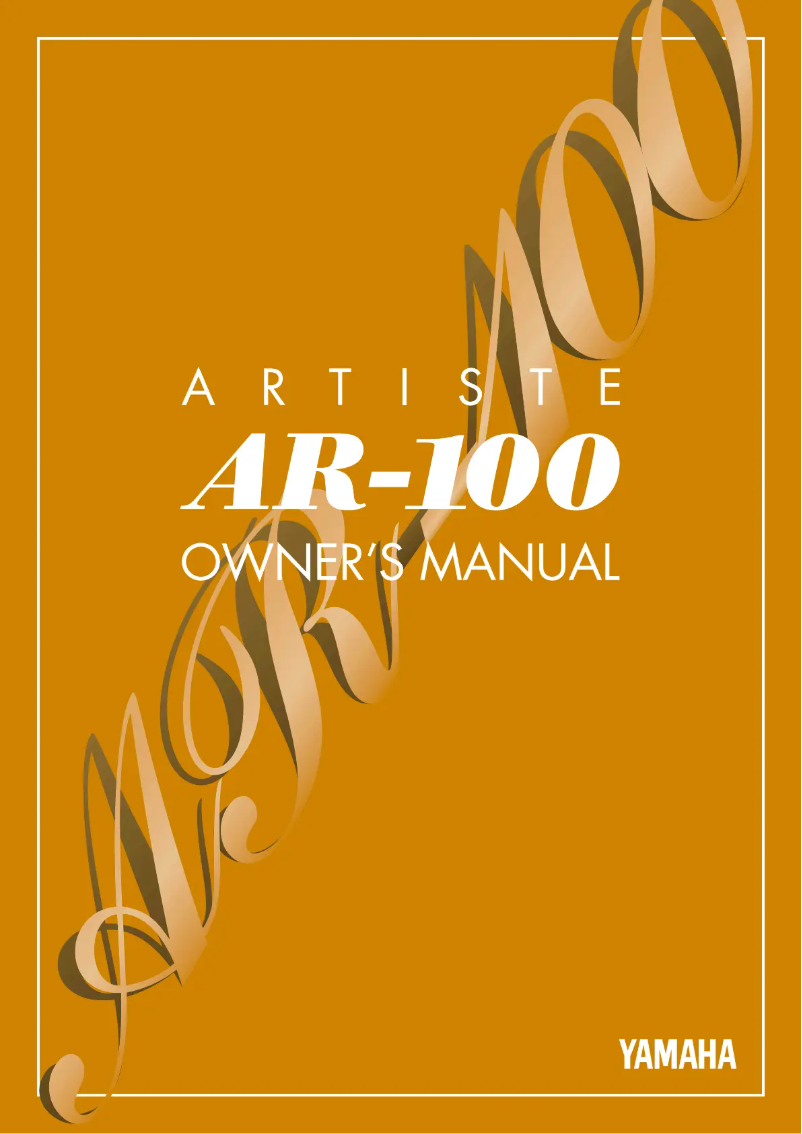 Page 1 de la notice Manuel utilisateur Yamaha Electone AR-100