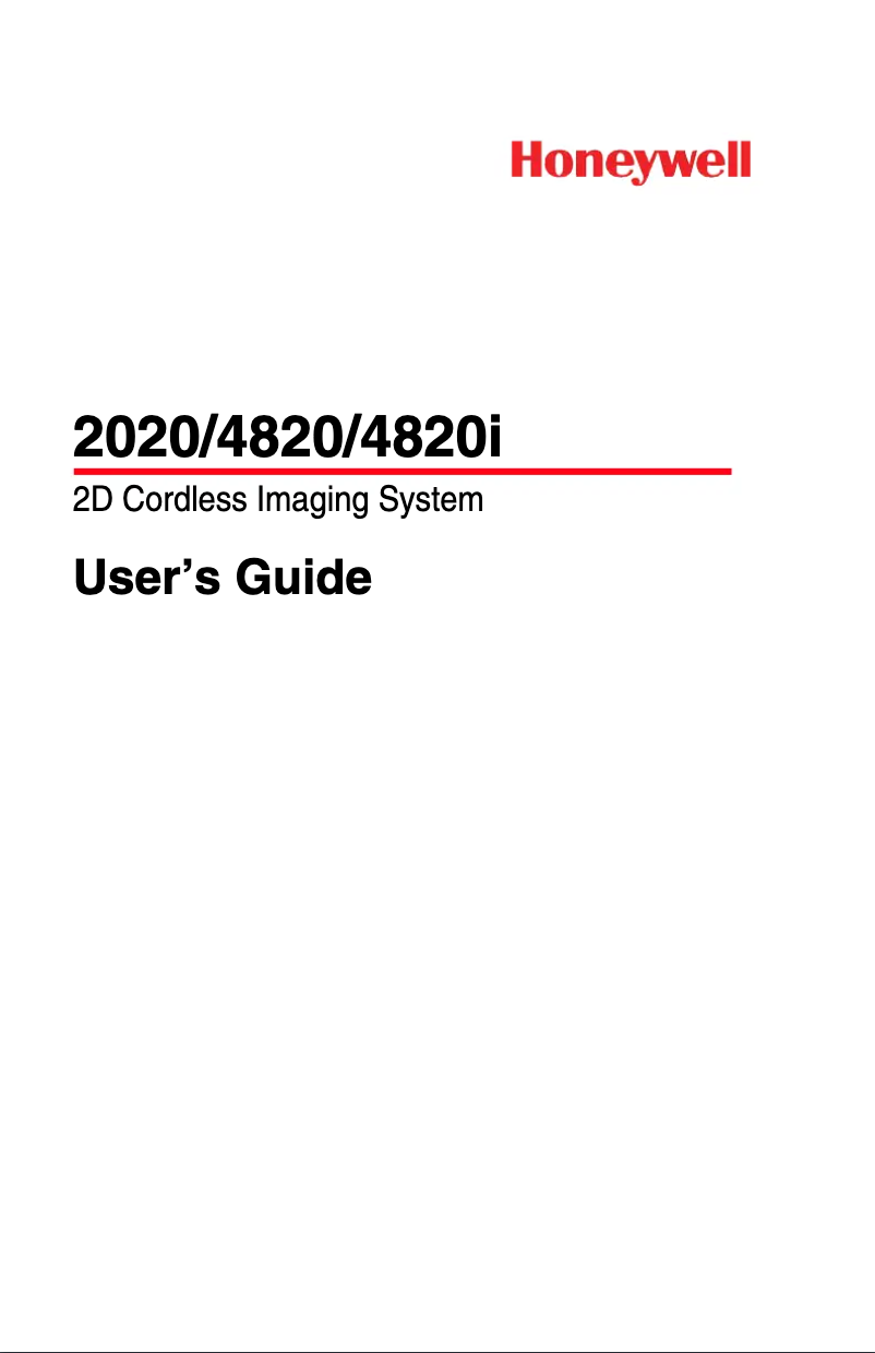 Página 1 del manual Manual de usuario Honeywell 4820 Area Imager