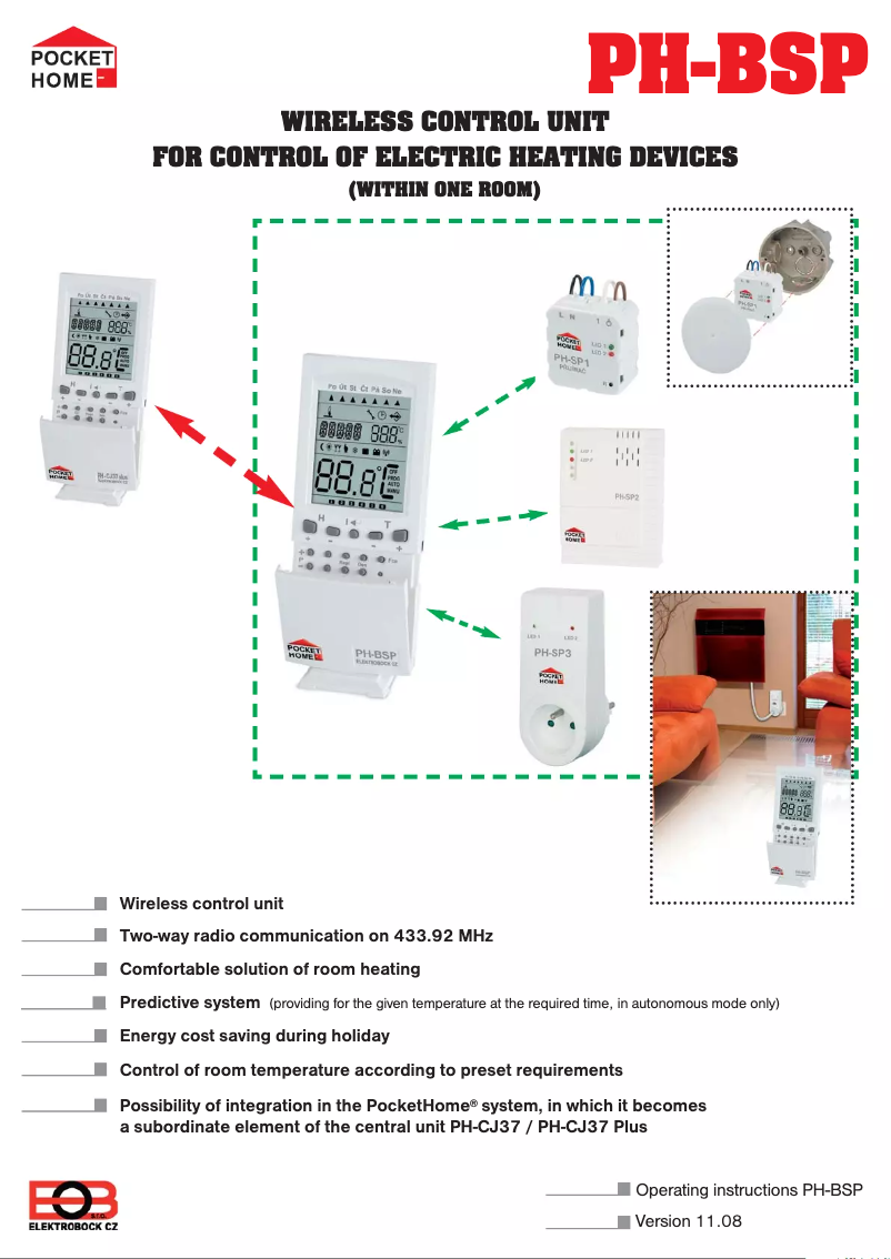 Page 1 de la notice Manuel utilisateur Elektrobock Pocket Home PH-BSP