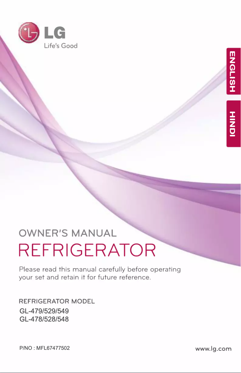 Page 1 de la notice Manuel utilisateur LG GL-478GLQ5