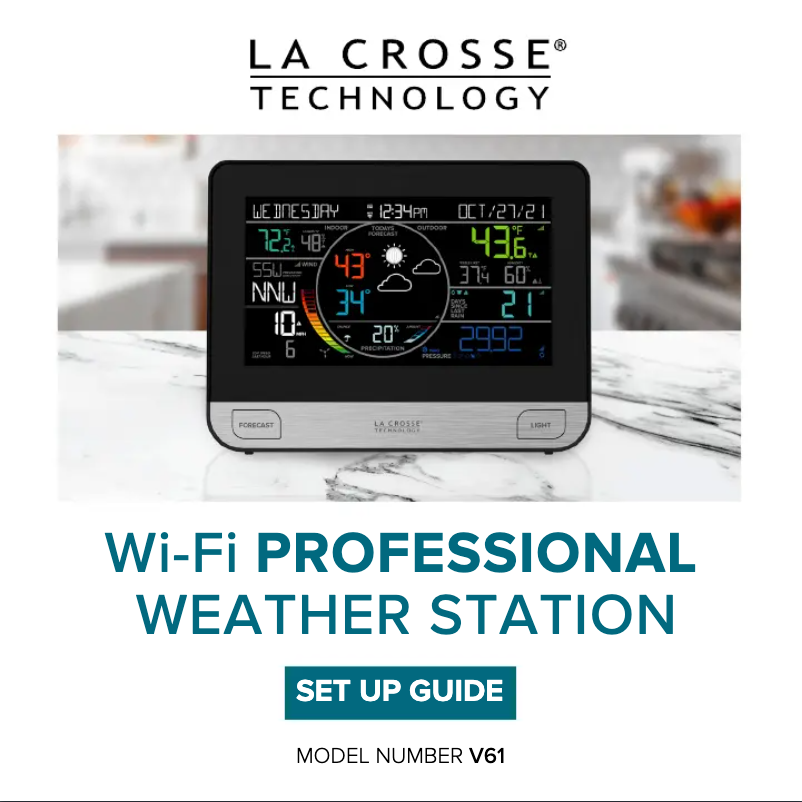 Page n°1 - Manuel utilisateur La Crosse Technology C75716