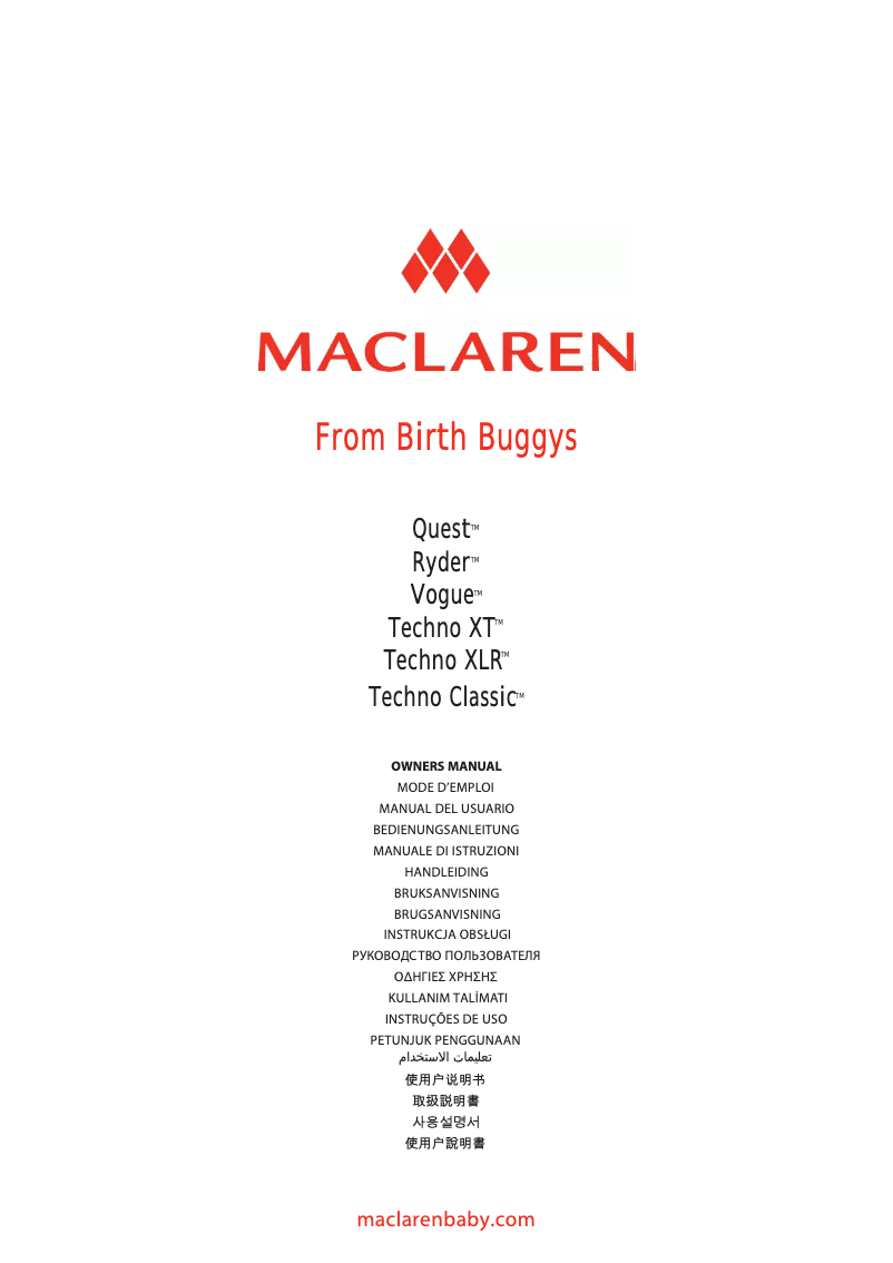 Image de la première page du manuel de l'appareil Ryder