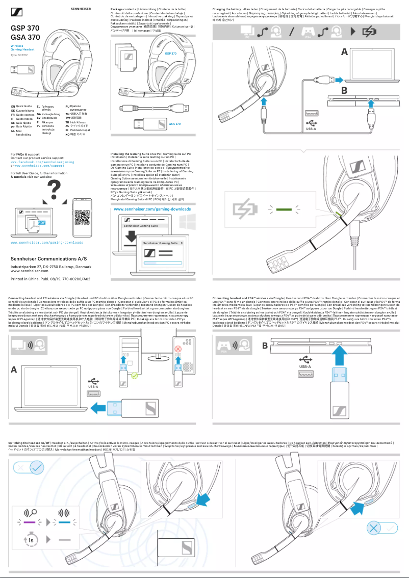 Page n°1 - Manuel utilisateur Sennheiser Sennheiser GSP 370