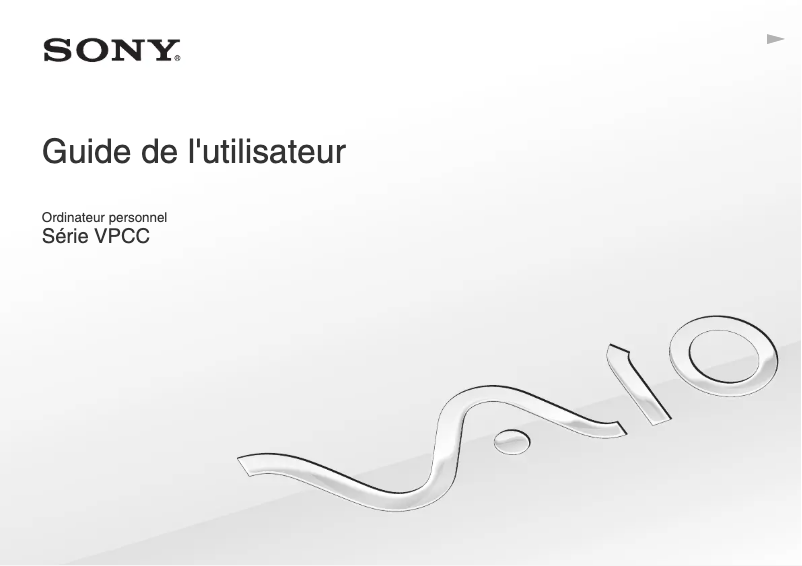 Image de la première page du manuel de l'appareil Vaio VPCCB22