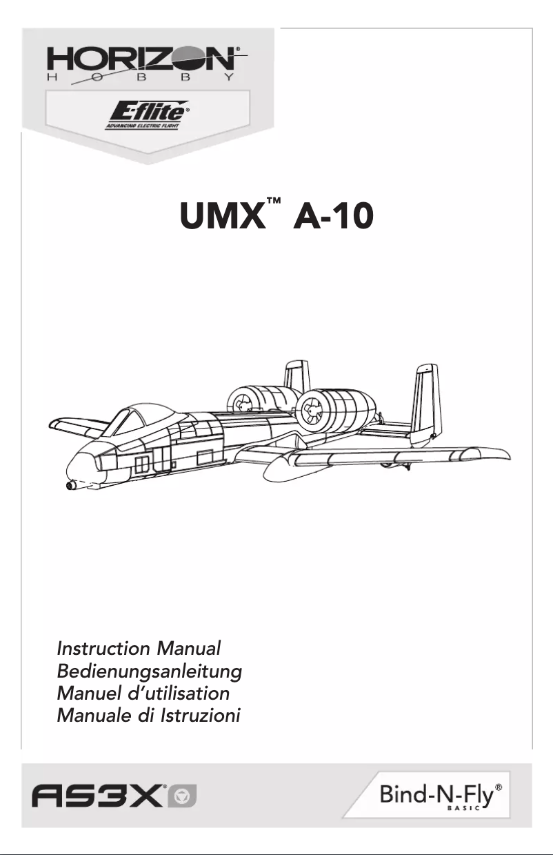 Page n°1 - Manuel utilisateur E-flite EFLU3750