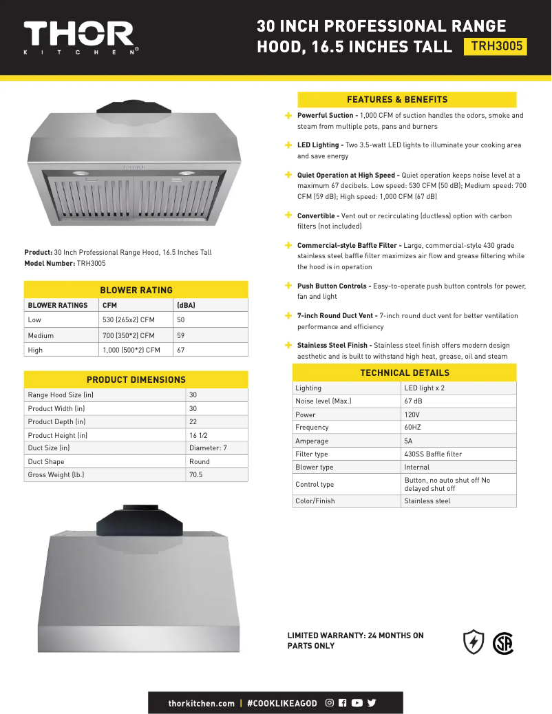 Imagen de la primera página del manual del dispositivo TRH3005