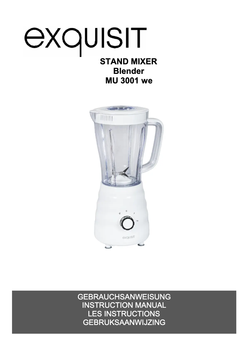 Image de la première page du manuel de l'appareil MU 3001 we