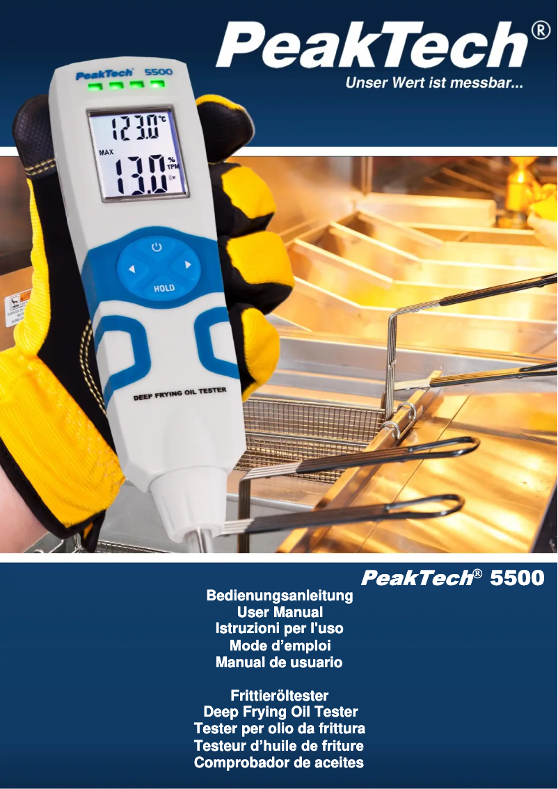 Page 1 de la notice Manuel utilisateur PeakTech 5500